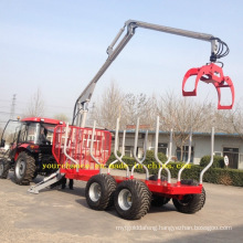 2019 Hot Selling Zm12006 12tons Heavy Duty Forest Log Loading Trailer with Crane